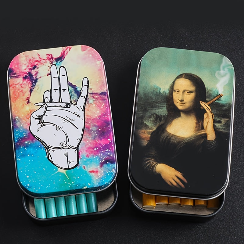 Tin Storage Box Cigarette Case Holder