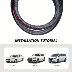 Carbon Fiber Pattern Car Rear Wing Decorative Strip, Hatchback General Purpose