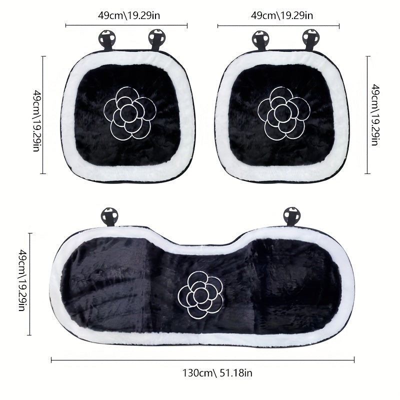 Car Seat Cushion Winter Warm Plush Seat Cushion Nonslip Universal 1pc