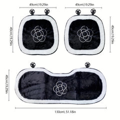 Car Seat Cushion Winter Warm Plush Seat Cushion Nonslip Universal 1pc
