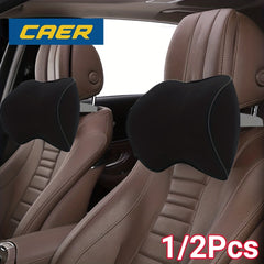 Car Neck Headrest Pillow Memory Foam Support for Driving Rest Sleeping Relief