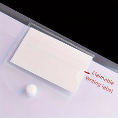 160pcs Transparent A4 File Bag Storage Bag Office Organizer