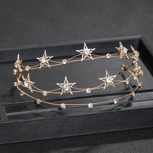 Rhinestone Star Hairband Headband Bridal Wedding Party Tiara