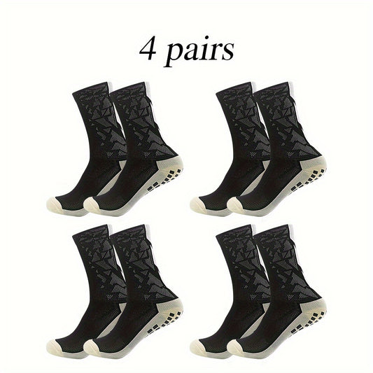 4 Pairs Camo Football Socks Non-Slip Soccer Socks