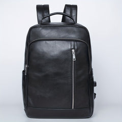 Men's Leather Backpack Casual Business Computer Backpack