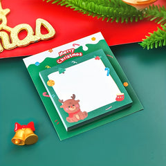 4pcs Cartoon Christmas Sticky Notes - Creative Message Sticky Notes