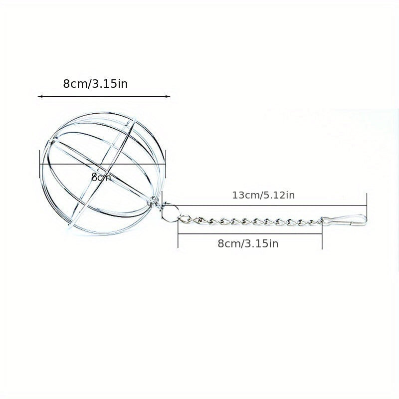 Rabbit Grass Feeder Ball Stainless Steel Holder for Small Pets