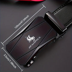 Men's PU Leather Automatic Buckle Belt for Business Casual Wear