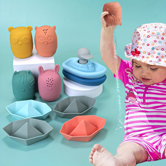 Eco Friendly Animal Bath Toy Set for Kids