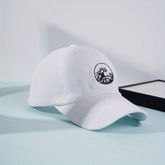 Wave Embroidery Baseball Cap Vintage Washed Distressed Dad Hat