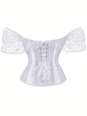 Lace Corset Bustier Tummy Control Body Shaper Women's Lingerie