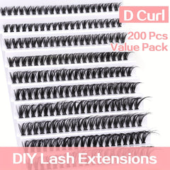 200pcs DIY Lash Extension Kit for Professional Looking Lashes