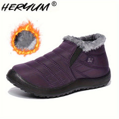 Women's Waterproof Winter Snow Boots with Plush Inner Lining