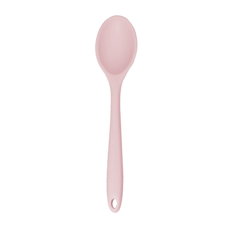1pc Silicone Small Spoon High Temp Resistant Non-stick Soup Stirring Spoon