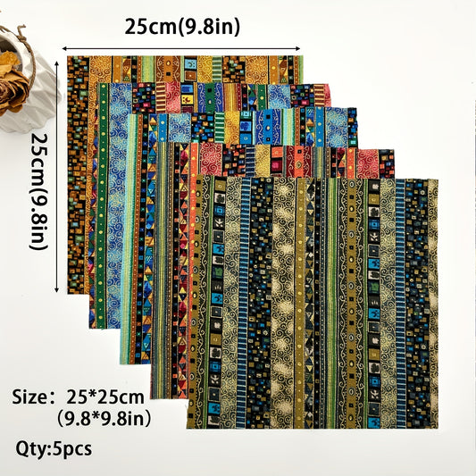 5pcs 24 89 24 Printed Quarter Cotton Fabric Bundle DIY Handmake Sewn Clothing