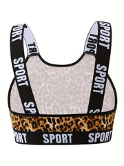  Leopard Print Seamless Bralette
