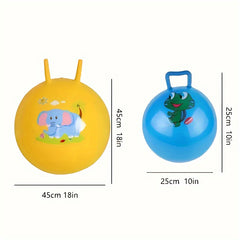Bouncing Ball With Handle Kids Big Bouncy Jumping Balls