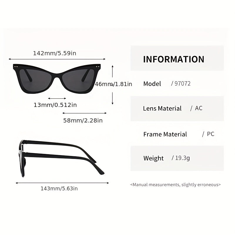 Men's Cat Eye Sunglasses UV400 UV Protection for Outdoor Beach