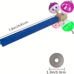 Bird Perch Toy With Rotating Balls For Birds Budgies Budgerigars
