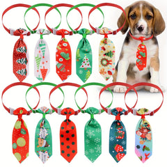 Christmas Pet Dress Up Collar Cartoon Dog Bow Tie