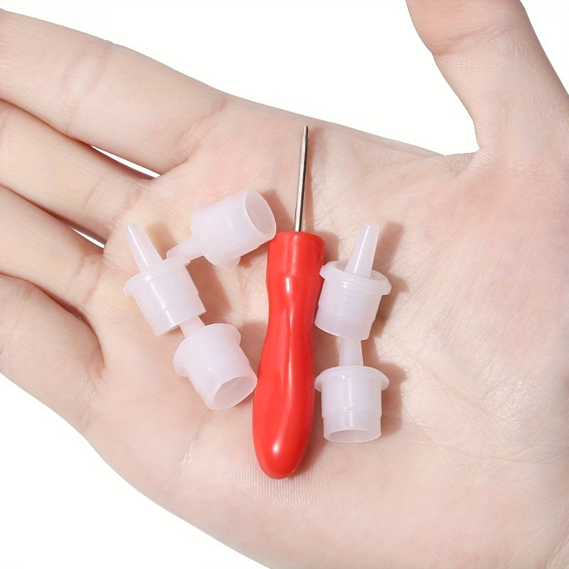 6pcs Blocking Needle Opener & Glue Nozzle Caps Set
