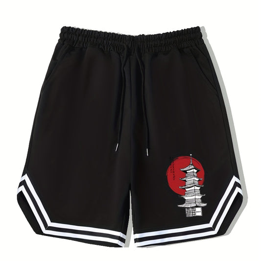 Vintage Graphic Basketball Shorts for Men