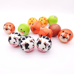 12pcs Soft Sponge Balls Cute Animal Head Squeeze Toys