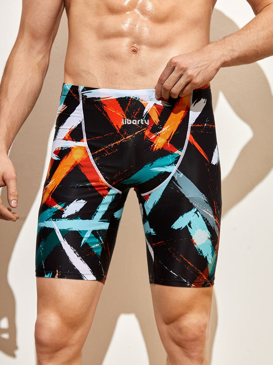 Quick Dry Men's Swim Boxer Briefs for Swimming and Surfing