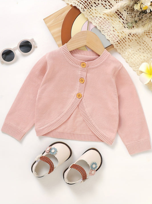 Baby Knitted Coat Toddler Girls Button Down Cardigan Top Outerwear
