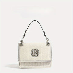 Floral Print Crossbody Bag Beige Yellow