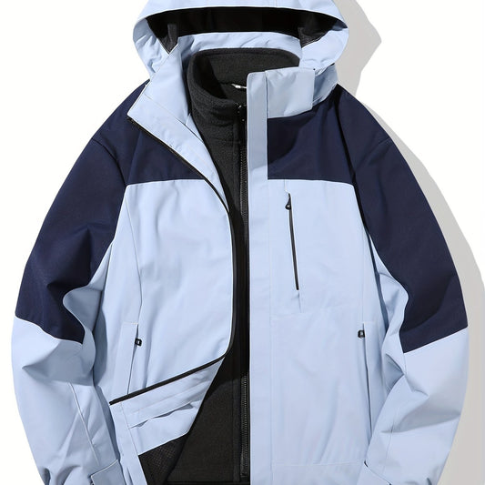 Men's Military Style Hooded Jacket Windproof Zip Up Coats