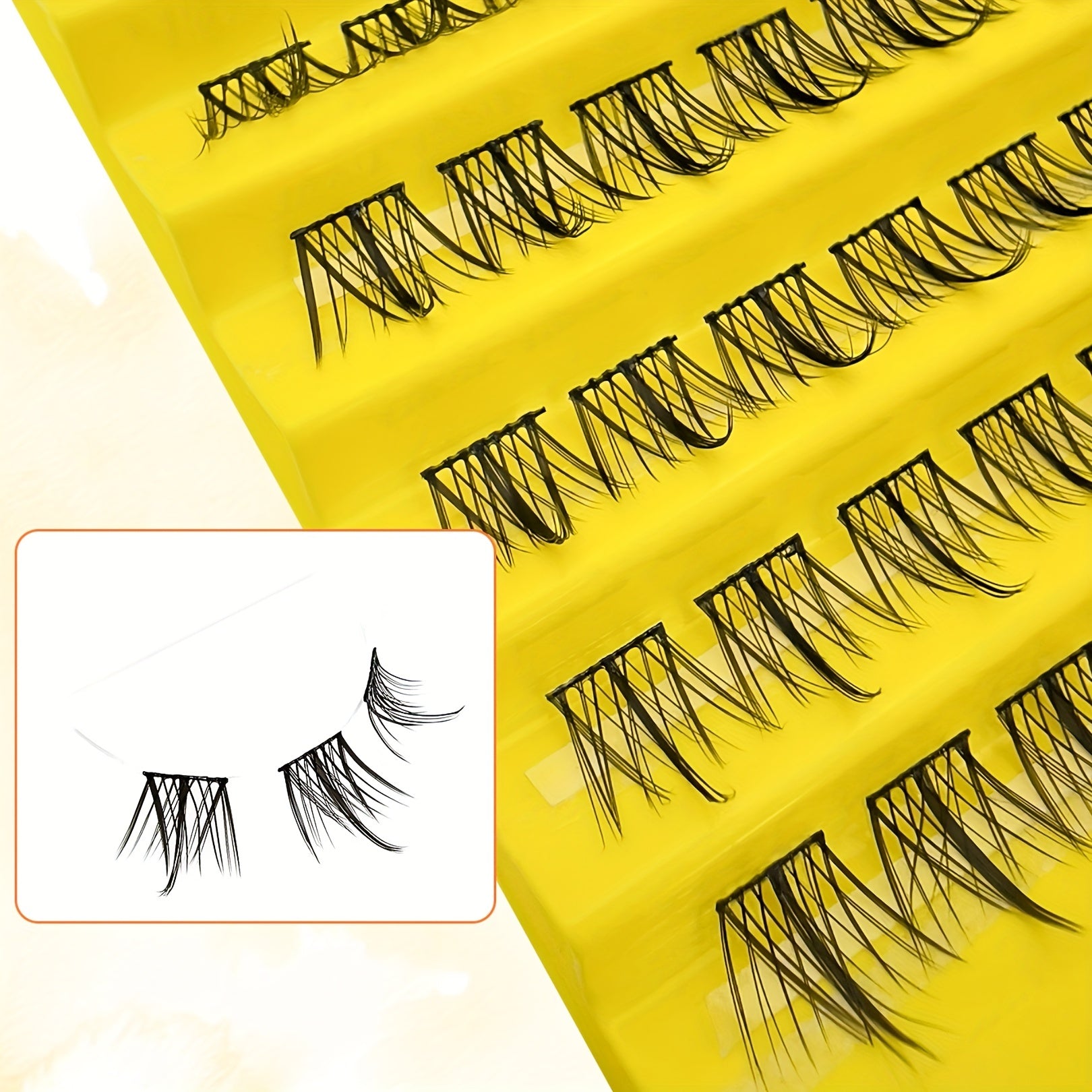 100 Clusters Lashes DIY Cat Eye Segmented Eyelashes Fluffy Natural Soft