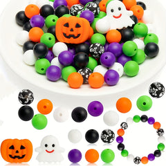 Spooky Halloween Pumpkin Silicone Beads for DIY Jewelry Making