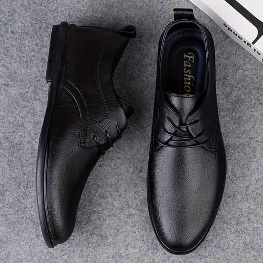 Men's British Style Leather Derby Shoes for Wedding Business