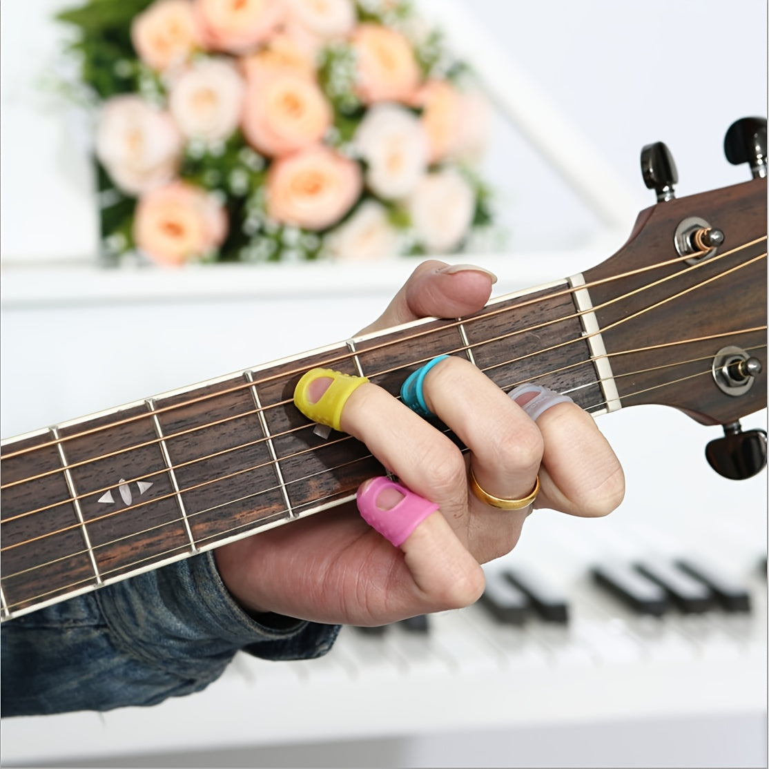 5pcs Anti Scald Finger Cots for Guitar and Piano Playing - Random