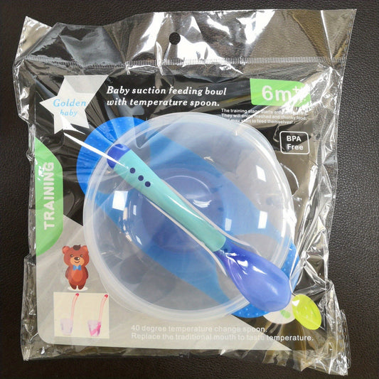 Non Slip Suction Cup Bowl Set with Spoon