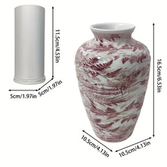 3D Puzzle Vase Feather Pattern 120 Pieces Floral Decor