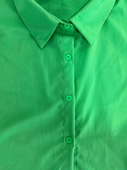  Solid Button Up Long Sleeve Shacket