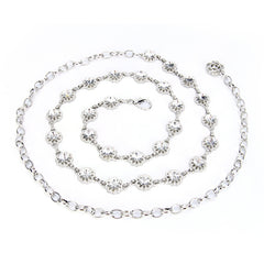Women's Rhinestone Body Chain Belt Dress Skirt Accessory
