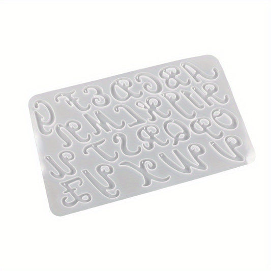 26pcs Small English Letter Pendant Crystal Resin Mould for DIY Jewelry