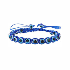 Evil Eye Bead Bracelet Hand Woven Adjustable Drawstring Bracelet