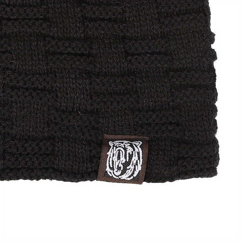 Knitted Winter Beanie Hat Fleece Lined Ear Protection