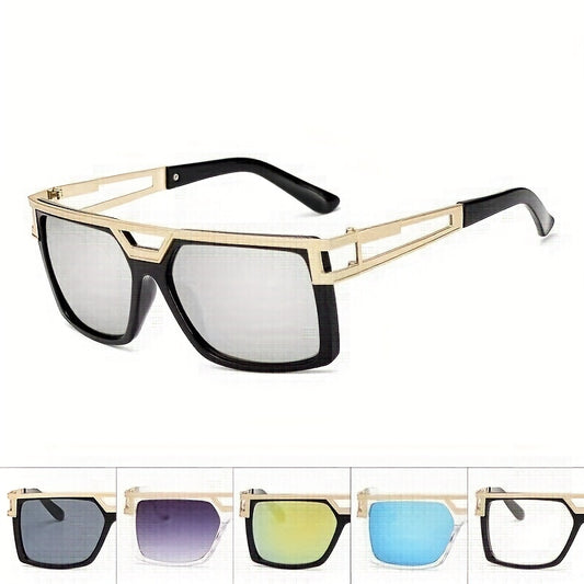 Metal Square Frame Men Sunglasses UV Protection Summer Sunglasses