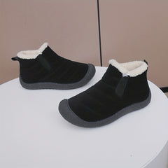 Women's Solid Snow Boots Plush Lined Slip On Winter Non Slip Boots
