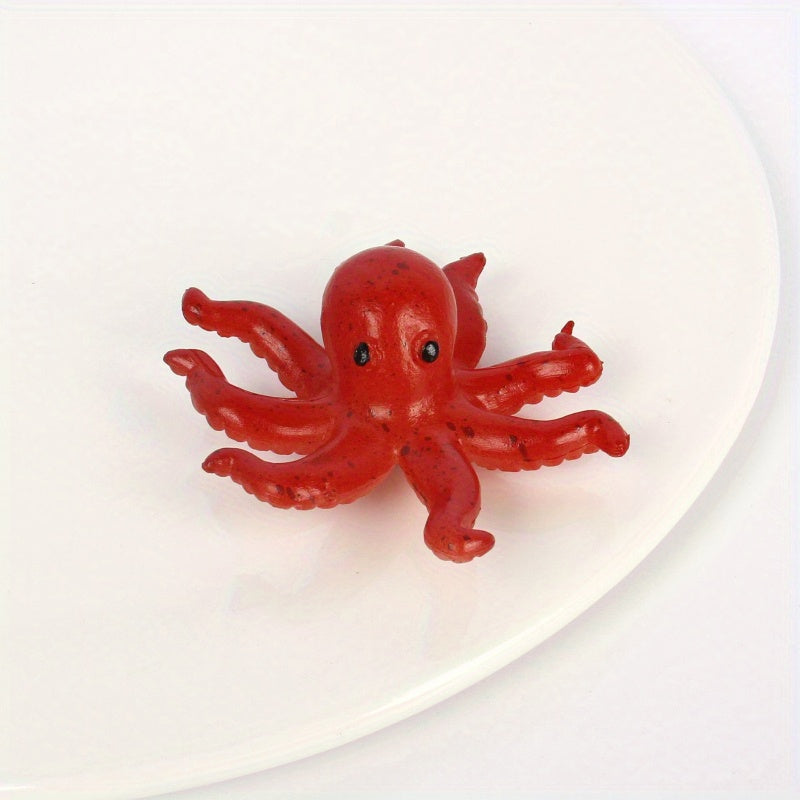 Realistic Octopus Model Keychain with Suction Cups for Fish Tank Decor