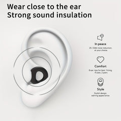 Soft Ear Plugs Noise Reduction Reusable Silicone 4 Pairs Tips XS