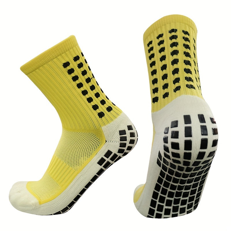 Anti-skid Silicone Breathable Mid-calf Socks for Men and Women