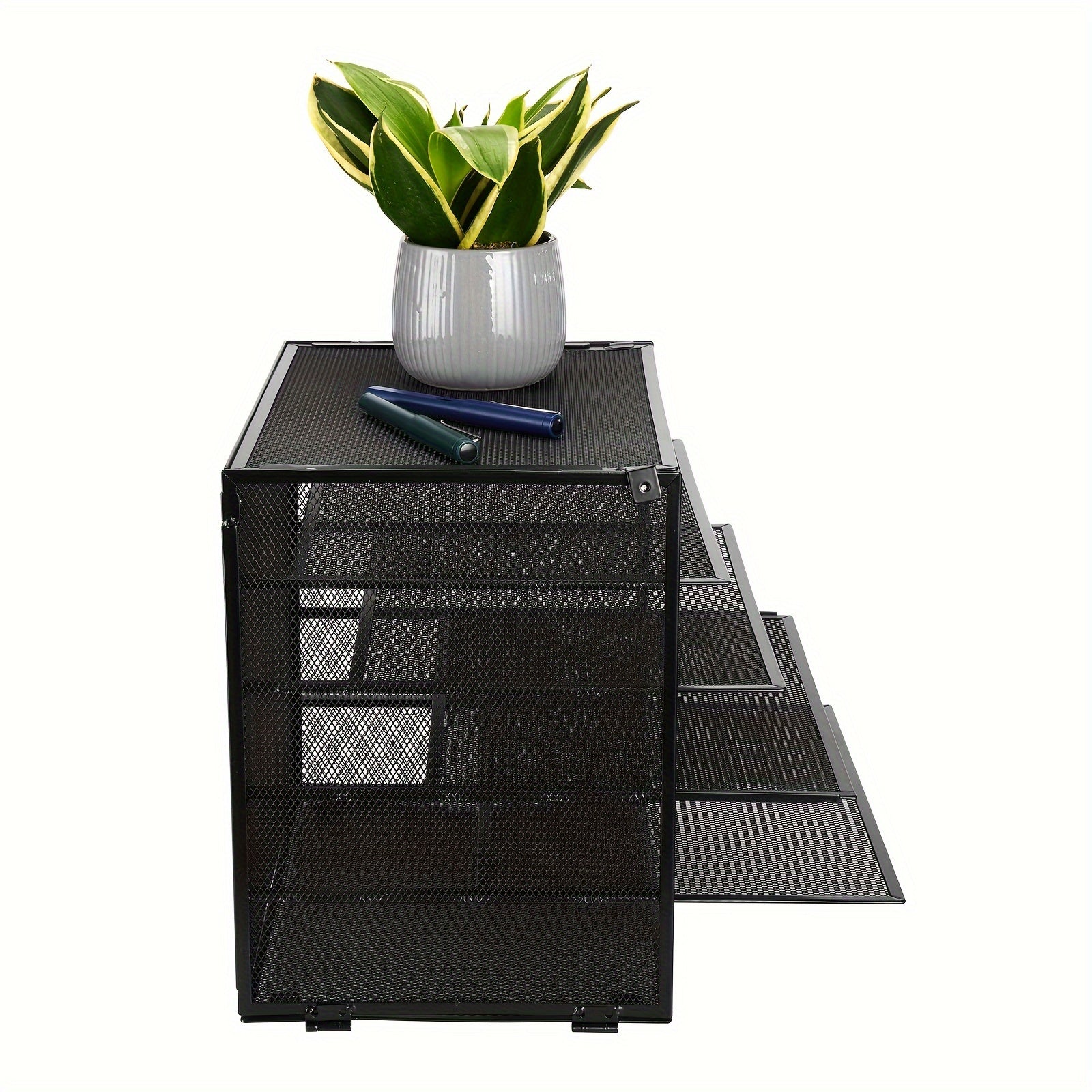 Grid Desktop Document Organizer 5 Tray Paper Organizer For Office And Home