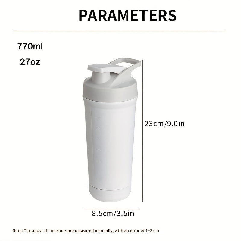 Classic Protein Shaker Bottle 27oz Stainless Steel Gym Bottle