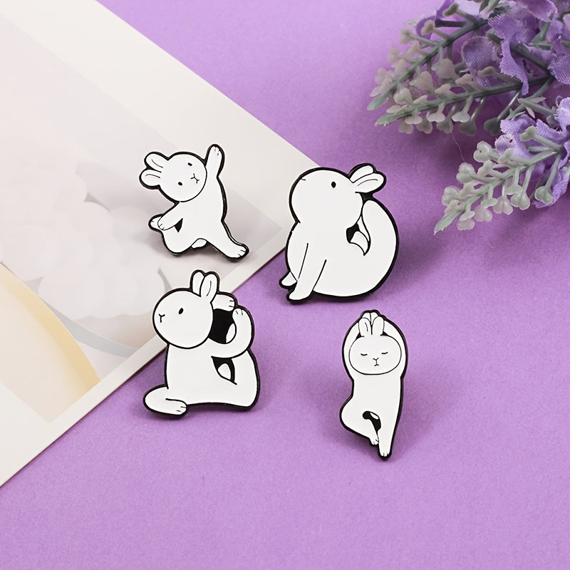 Rabbit Brooches For Yoga Pins Creative Men Accessories